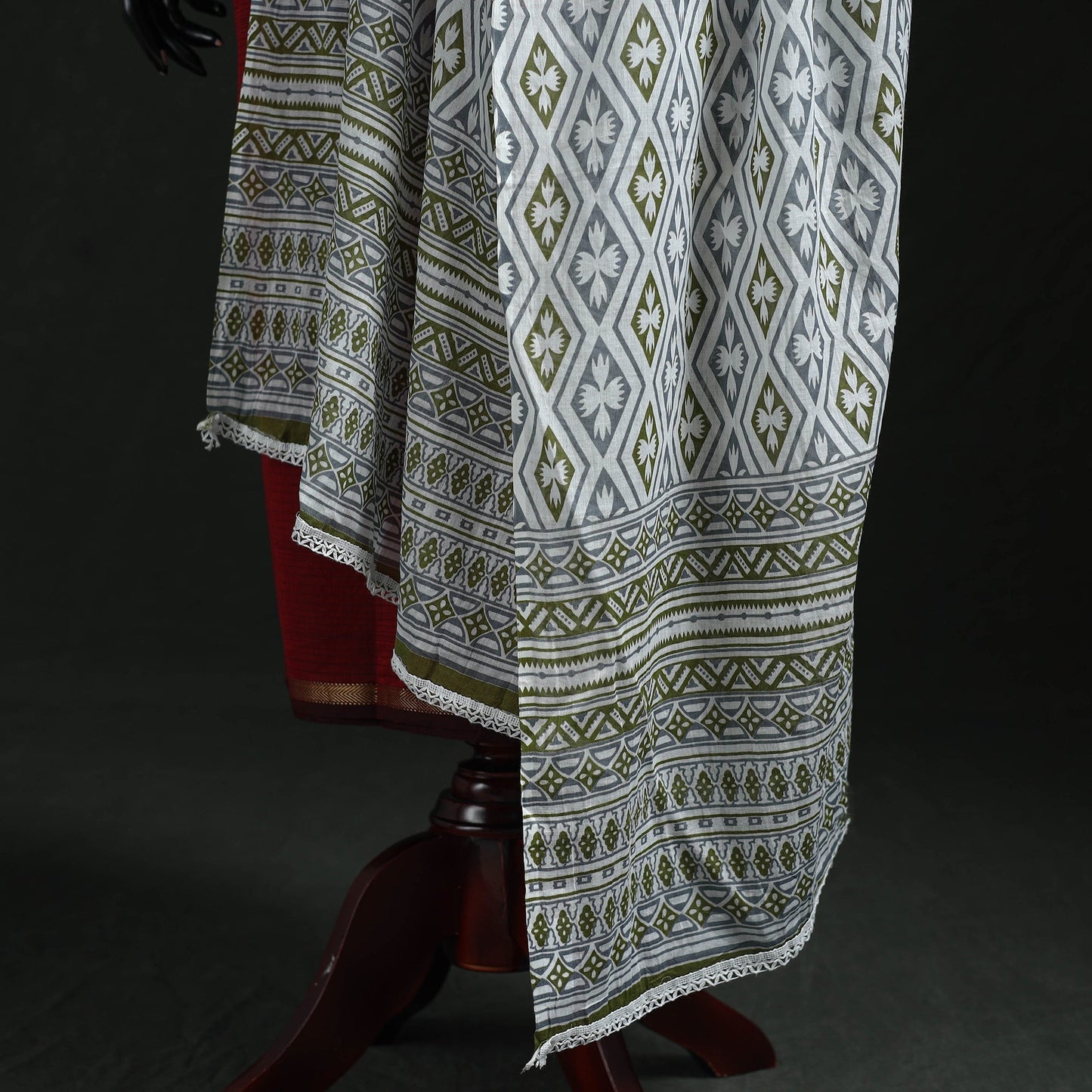 Cotton jaipur printed dupatta 65 - handcrafted