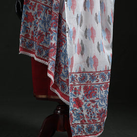 Cotton jaipur printed dupatta 68 - handcrafted