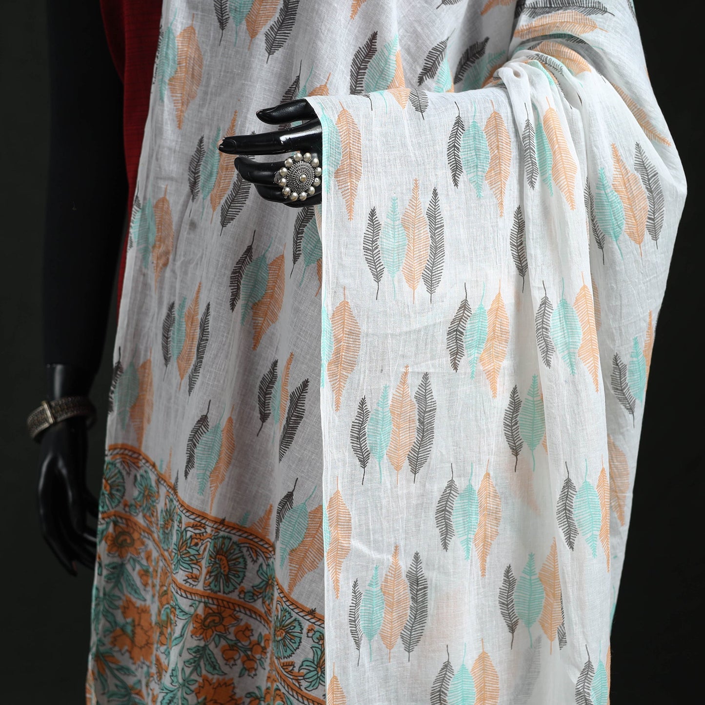 Cotton jaipur printed dupatta 92 - handcrafted