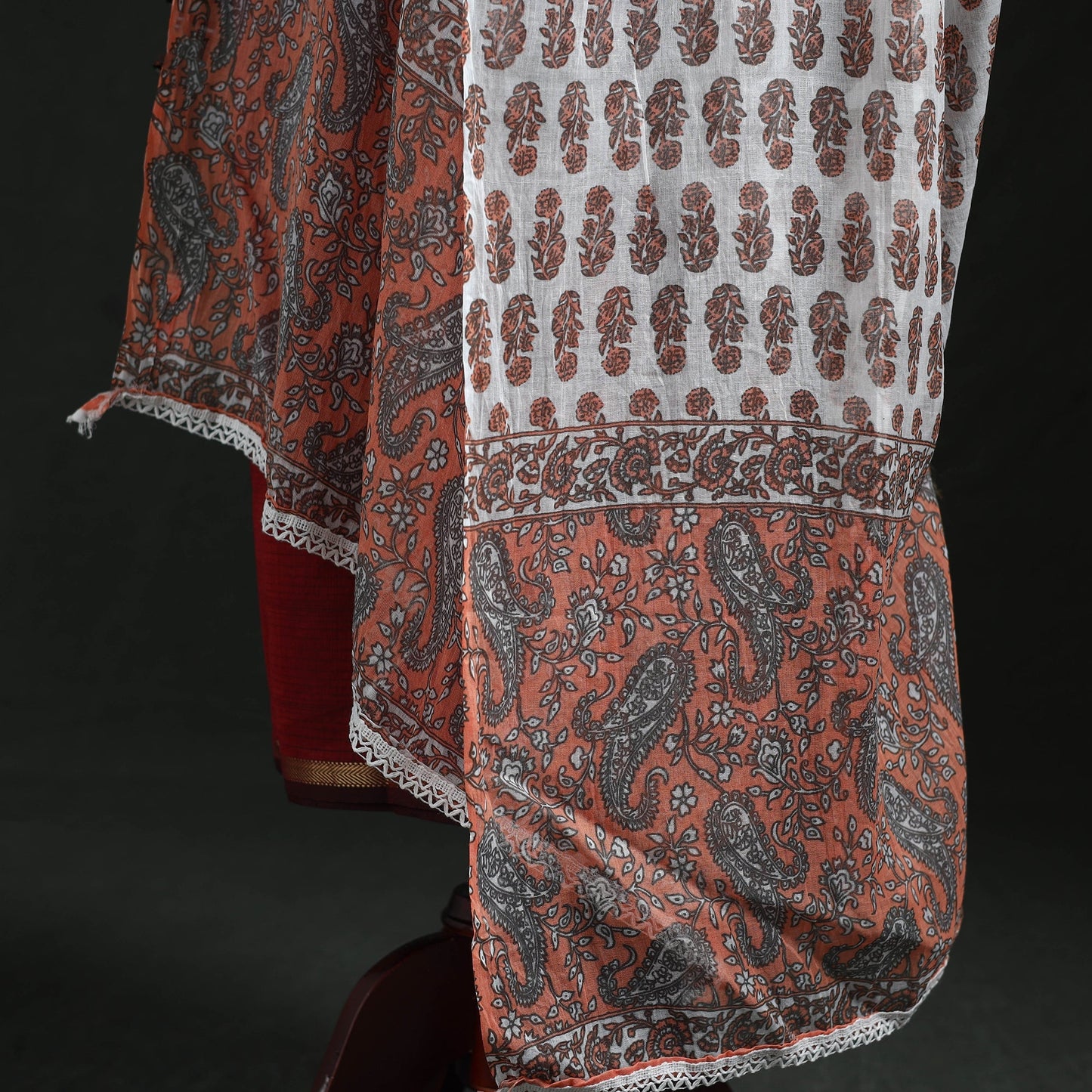 Cotton jaipur printed dupatta 96 - handcrafted