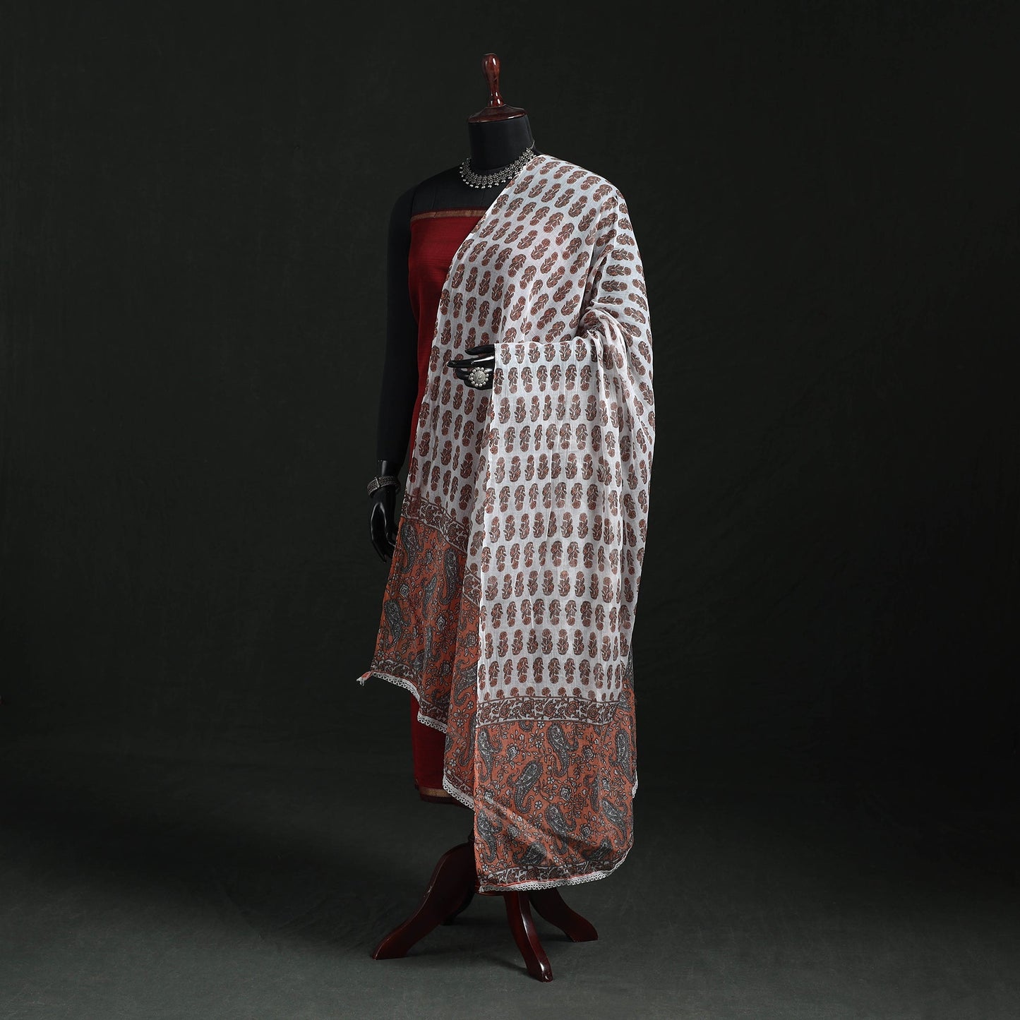 Cotton jaipur printed dupatta 96 - handcrafted