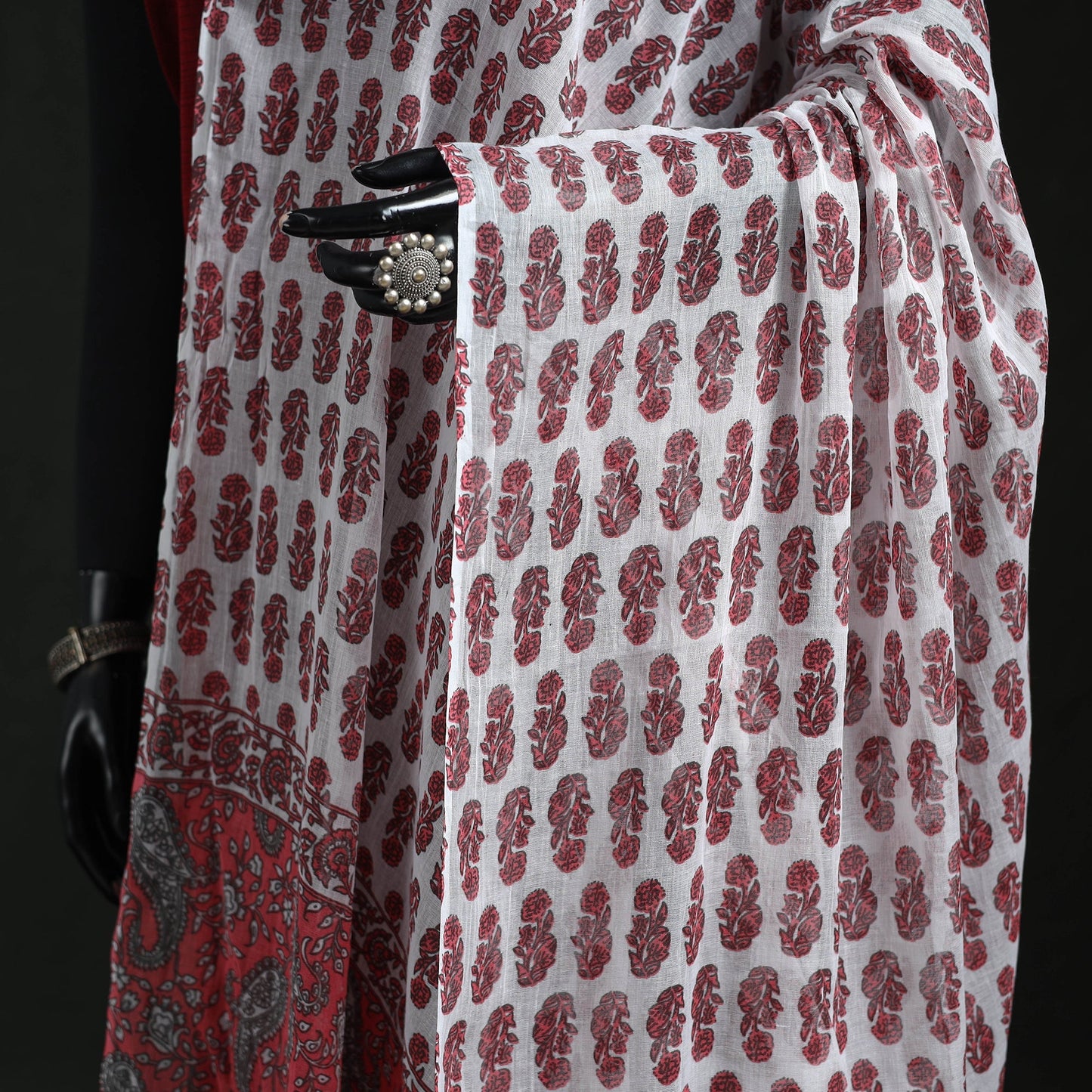 Cotton jaipur printed dupatta 98 - handcrafted