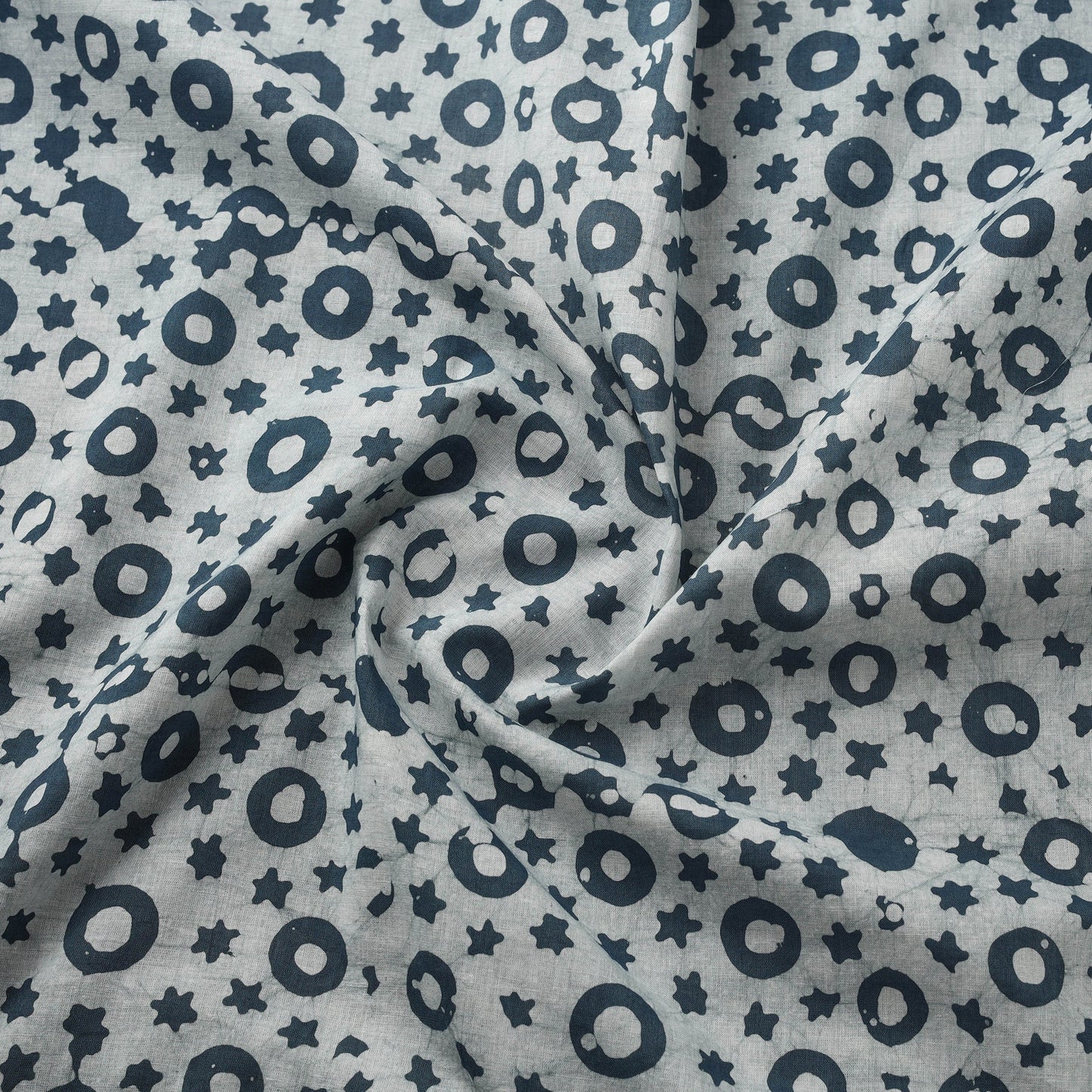 Cotton kutch hand block batik print fabric 10 - handcrafted