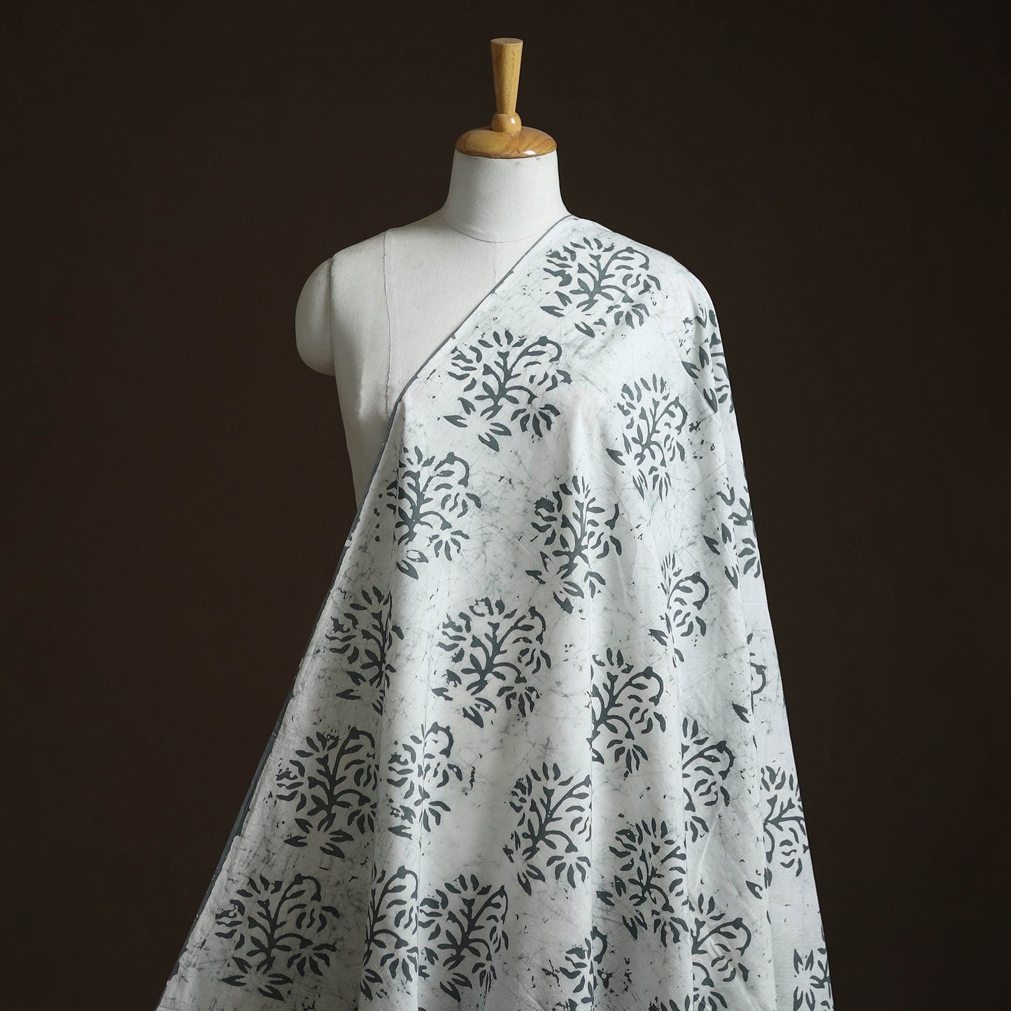 Cotton kutch hand block batik print fabric 15 - handcrafted