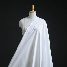 White - cotton lycra plain fabric 06 - handcrafted