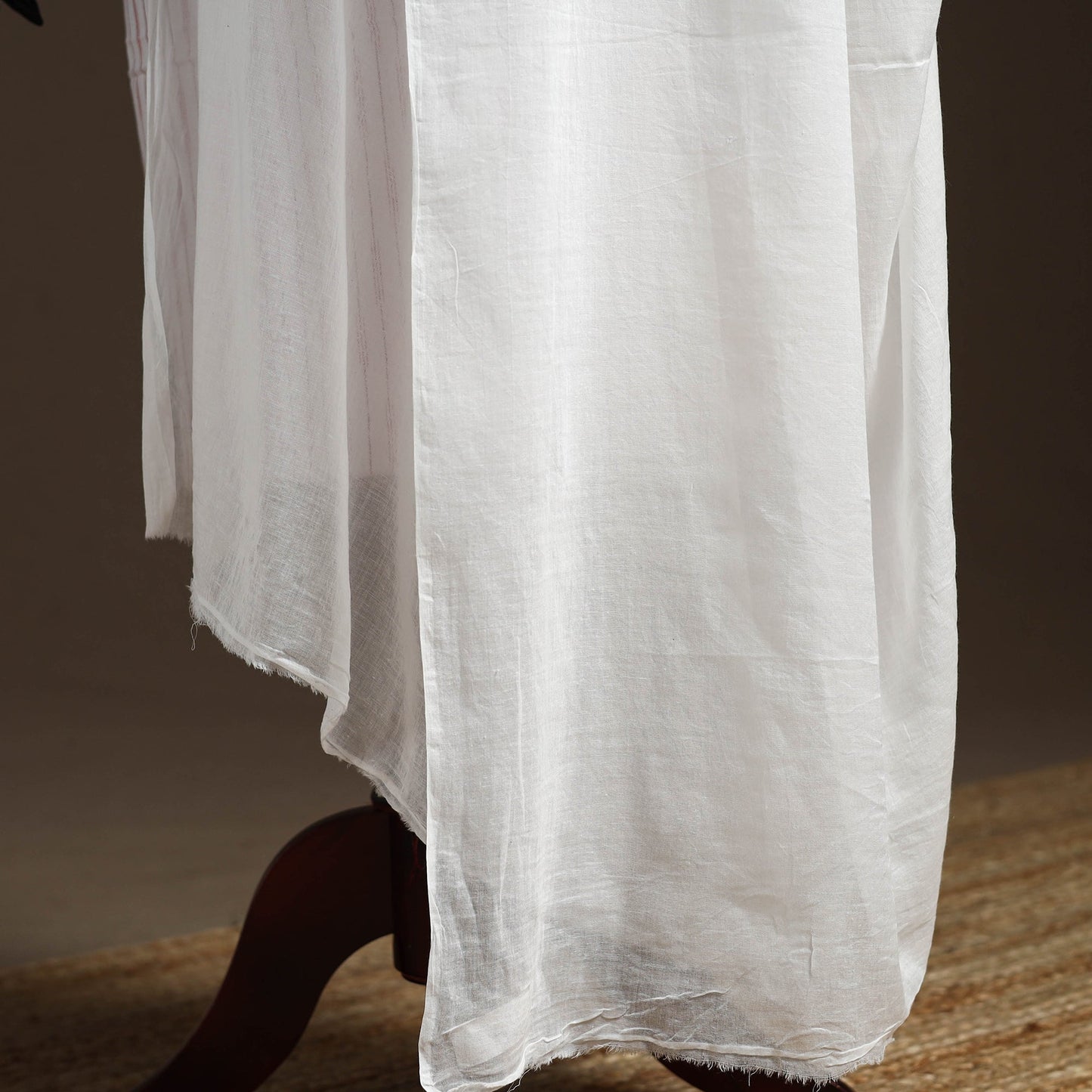 Cotton plain dupatta 02 - handcrafted