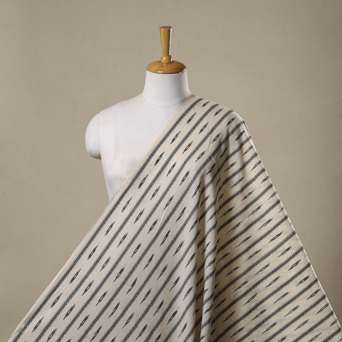 Cotton pochampally dabi ikat fabric 13 - handcrafted