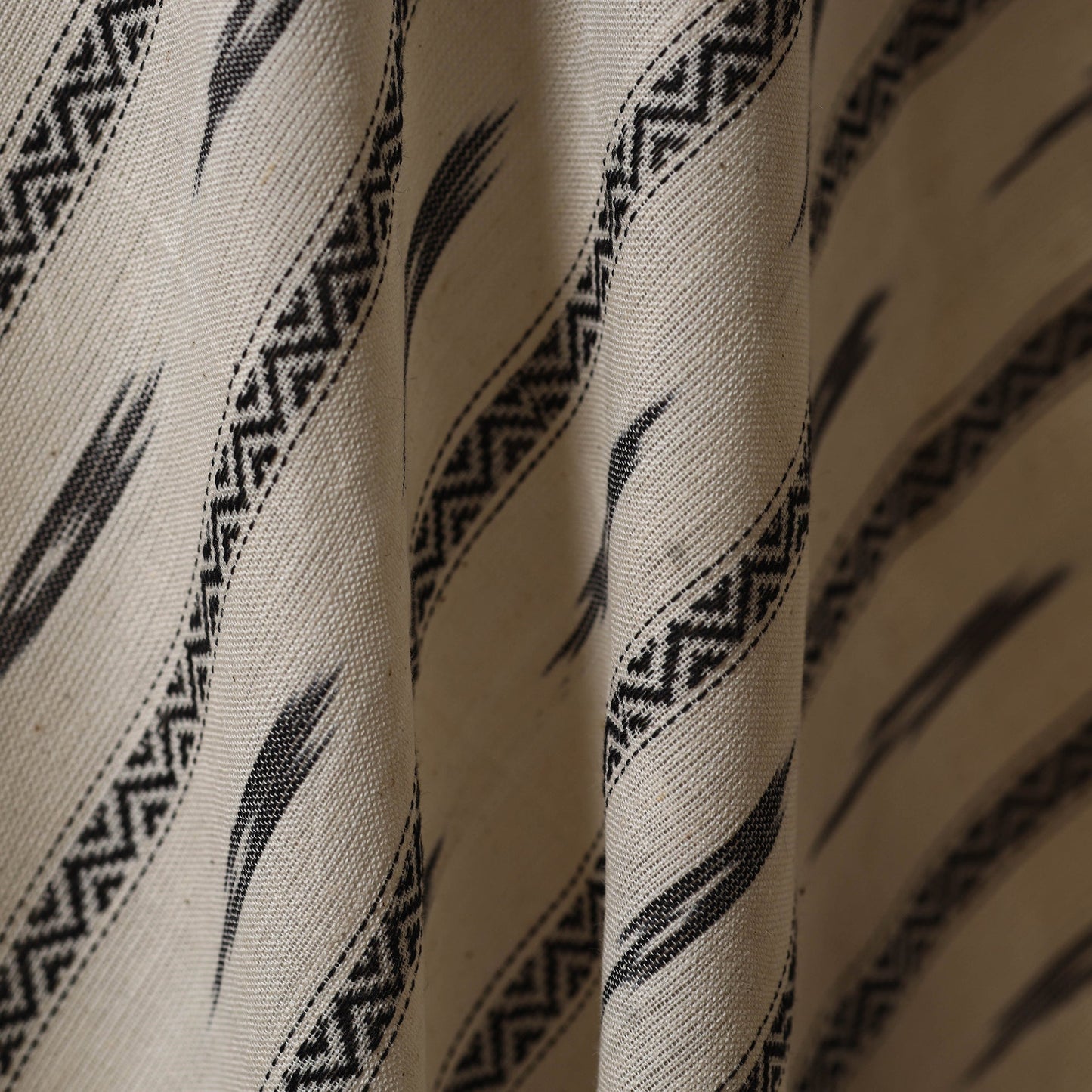 Cotton pochampally dabi ikat fabric 13 - handcrafted