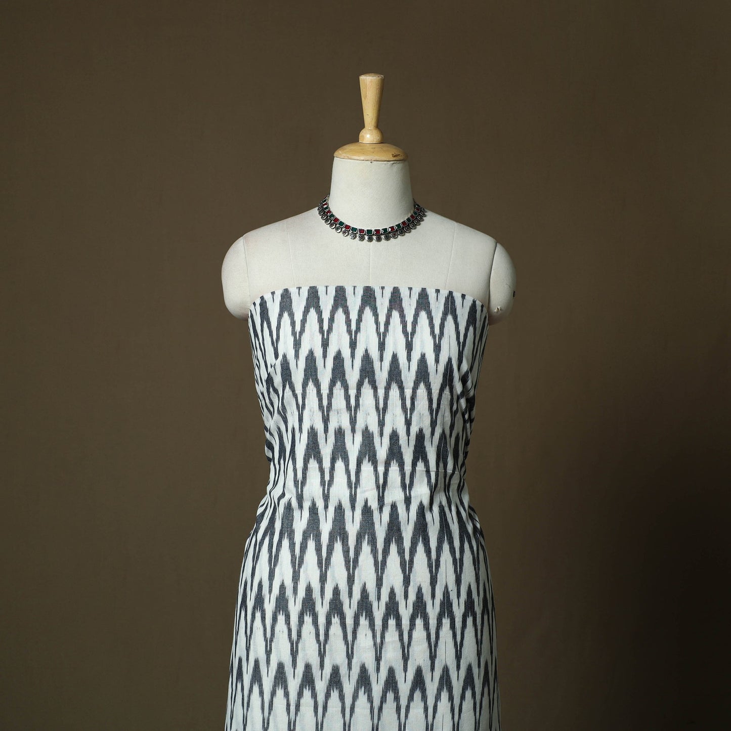 Handloom cotton pochampally ikat 3pc unstitched dress