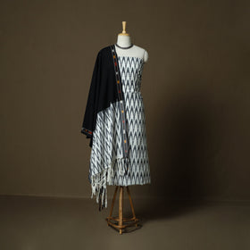 Handloom cotton pochampally ikat 3pc unstitched dress