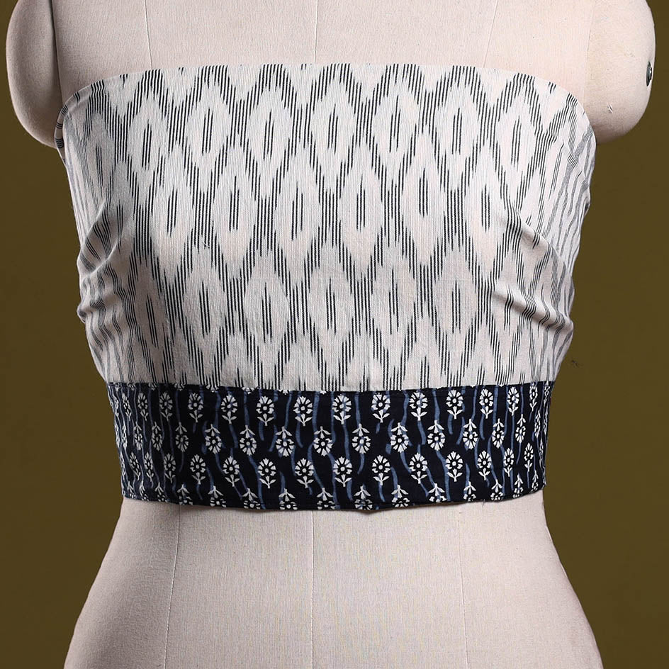 Cotton pochampally ikat blouse piece 25 - handcrafted