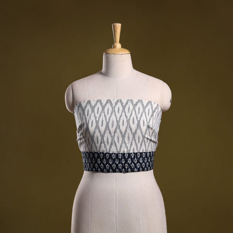 Cotton pochampally ikat blouse piece 25 - handcrafted