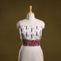 Cotton pochampally ikat blouse piece 29 - handcrafted