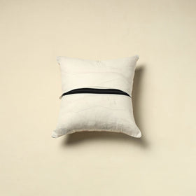 White Cotton Pochampally Ikat Cushion Cover