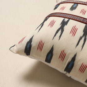 White - cotton pochampally ikat cushion cover 26