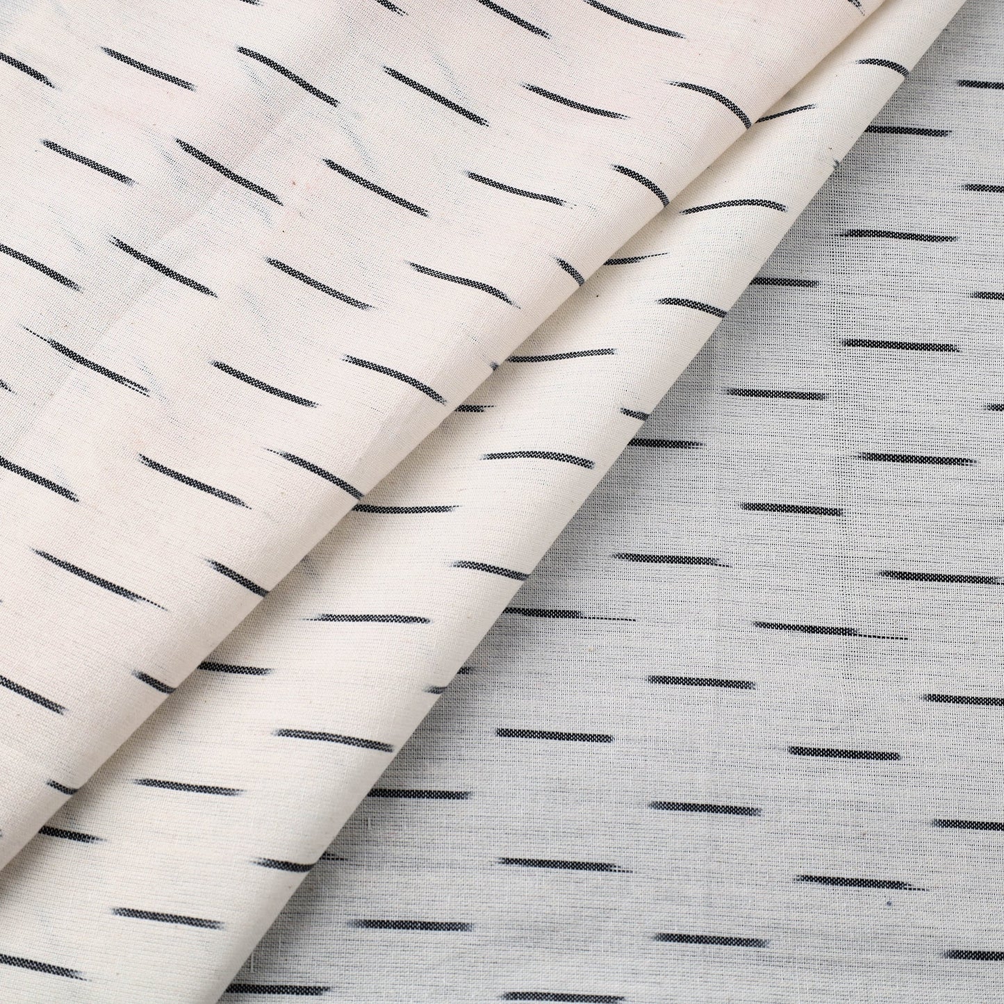 Buy White Cotton Pochampally Ikat Fabric