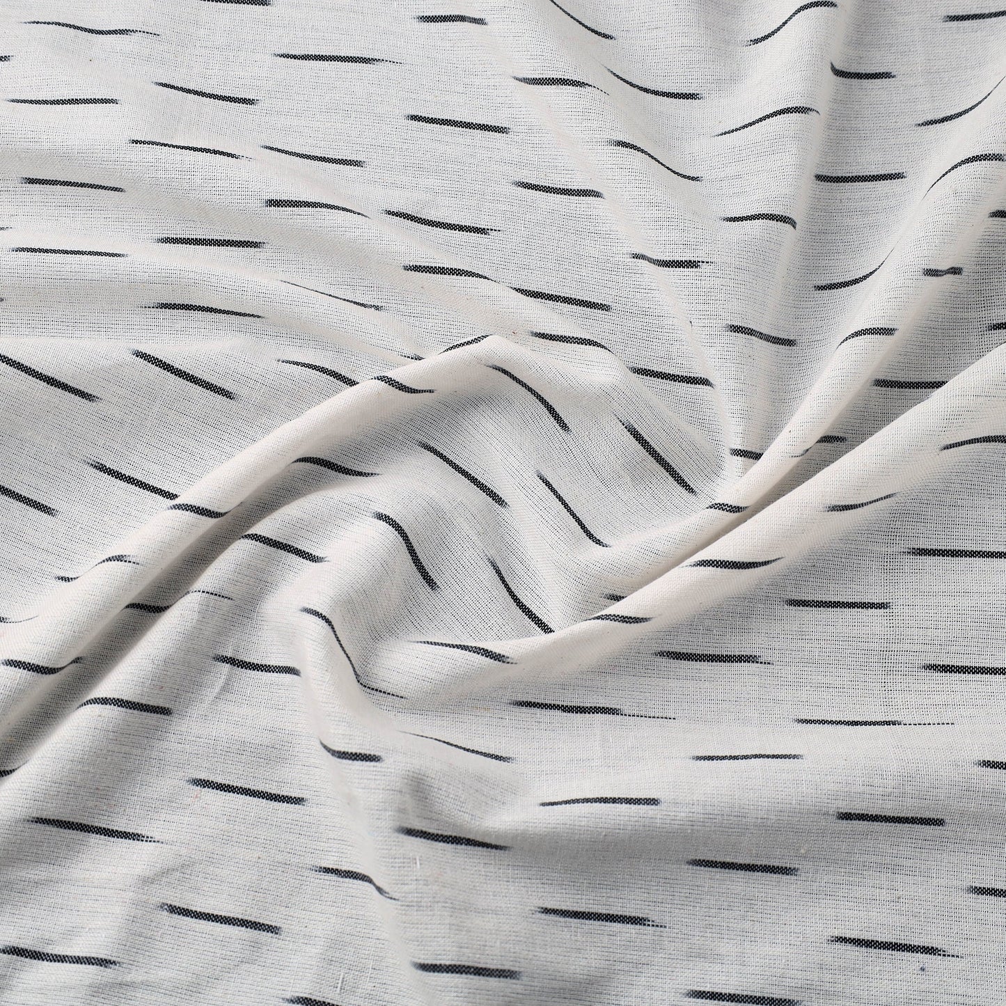 Buy White Cotton Pochampally Ikat Fabric