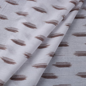White Cotton Pochampally Ikat Fabric