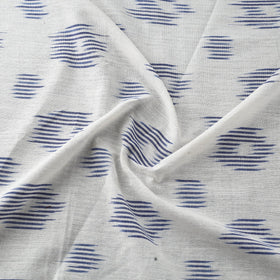 White - cotton pochampally ikat fabric 06 - handcrafted