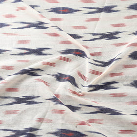 White Cotton Pochampally Ikat Fabric