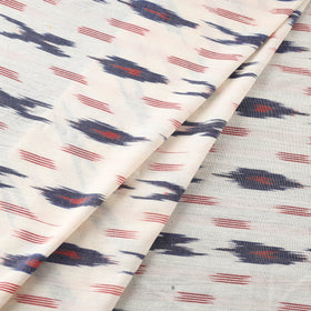 White Cotton Pochampally Ikat Fabric