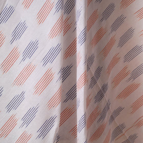 White - cotton pochampally ikat fabric 10 - handcrafted