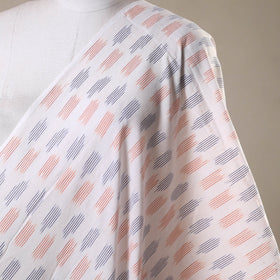 White - cotton pochampally ikat fabric 10 - handcrafted