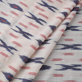 White Cotton Pochampally Ikat Fabric