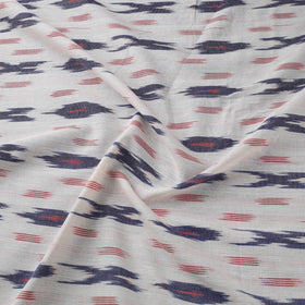 White Cotton Pochampally Ikat Fabric