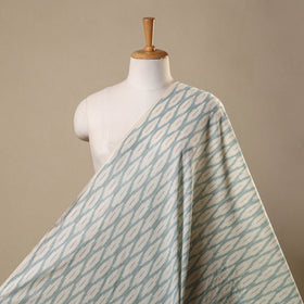 White Cotton Pochampally Ikat Fabric