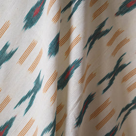 White - cotton pochampally ikat fabric 14 - handcrafted
