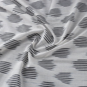 White - cotton pochampally ikat fabric 14 - handcrafted