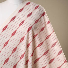 White - cotton pochampally ikat fabric 15 - handcrafted