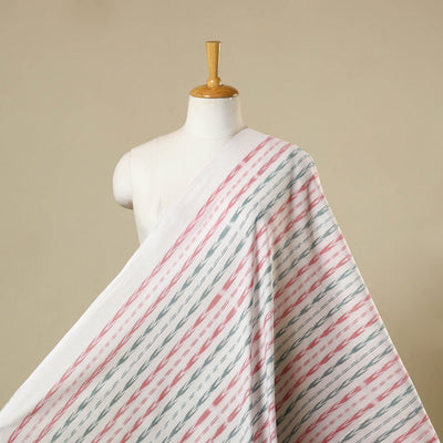 White - cotton sambalpuri ikat fabric 24 - handcrafted