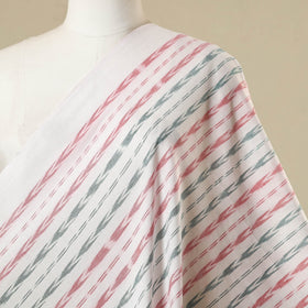 White - cotton sambalpuri ikat fabric 24 - handcrafted