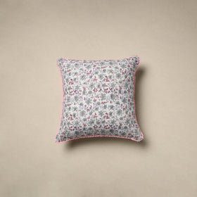 Cotton sanganeri cushion cover 10 - handcrafted