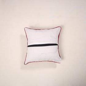 White - cotton sanganeri cushion cover 12 - handcrafted