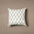 White - cotton sanganeri cushion cover (16 x 16 in) 05