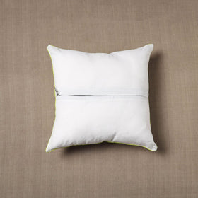 White - cotton sanganeri cushion cover (16 x 16 in) 05