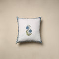 Cotton sanganeri cushion cover (16 x 16 in) 11 - handcrafted