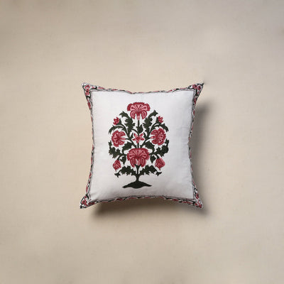 Cotton sanganeri cushion cover (16 x 16 in) 113