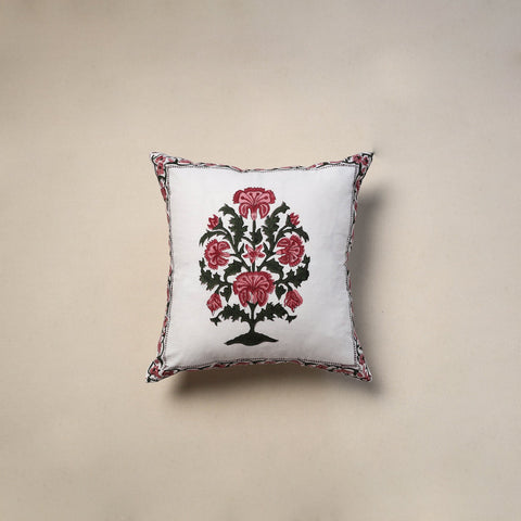 Cotton sanganeri cushion cover (16 x 16 in) 113