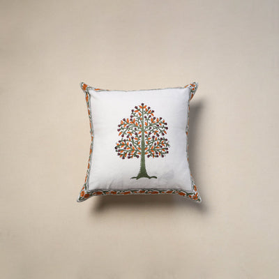 Cotton sanganeri cushion cover (16 x 16 in) 114