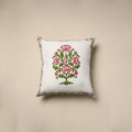 Cotton sanganeri cushion cover (16 x 16 in) 12 - handcrafted