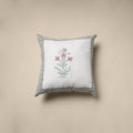Cotton sanganeri cushion cover (16 x 16 in) 15 - handcrafted