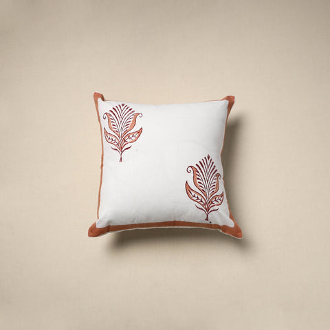 Cotton sanganeri cushion cover (16 x 16 in) 22 - handcrafted