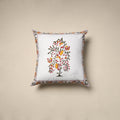 Cotton sanganeri cushion cover (16 x 16 in) 24 - handcrafted