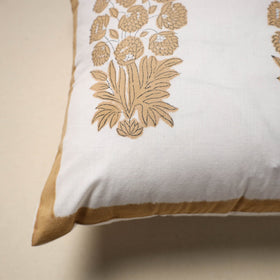 Cotton sanganeri cushion cover (16 x 16 in) 42 - handcrafted