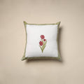 Cotton sanganeri cushion cover (16 x 16 in) 43 - handcrafted