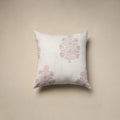 Cotton sanganeri cushion cover (16 x 16 in) 46 - handcrafted